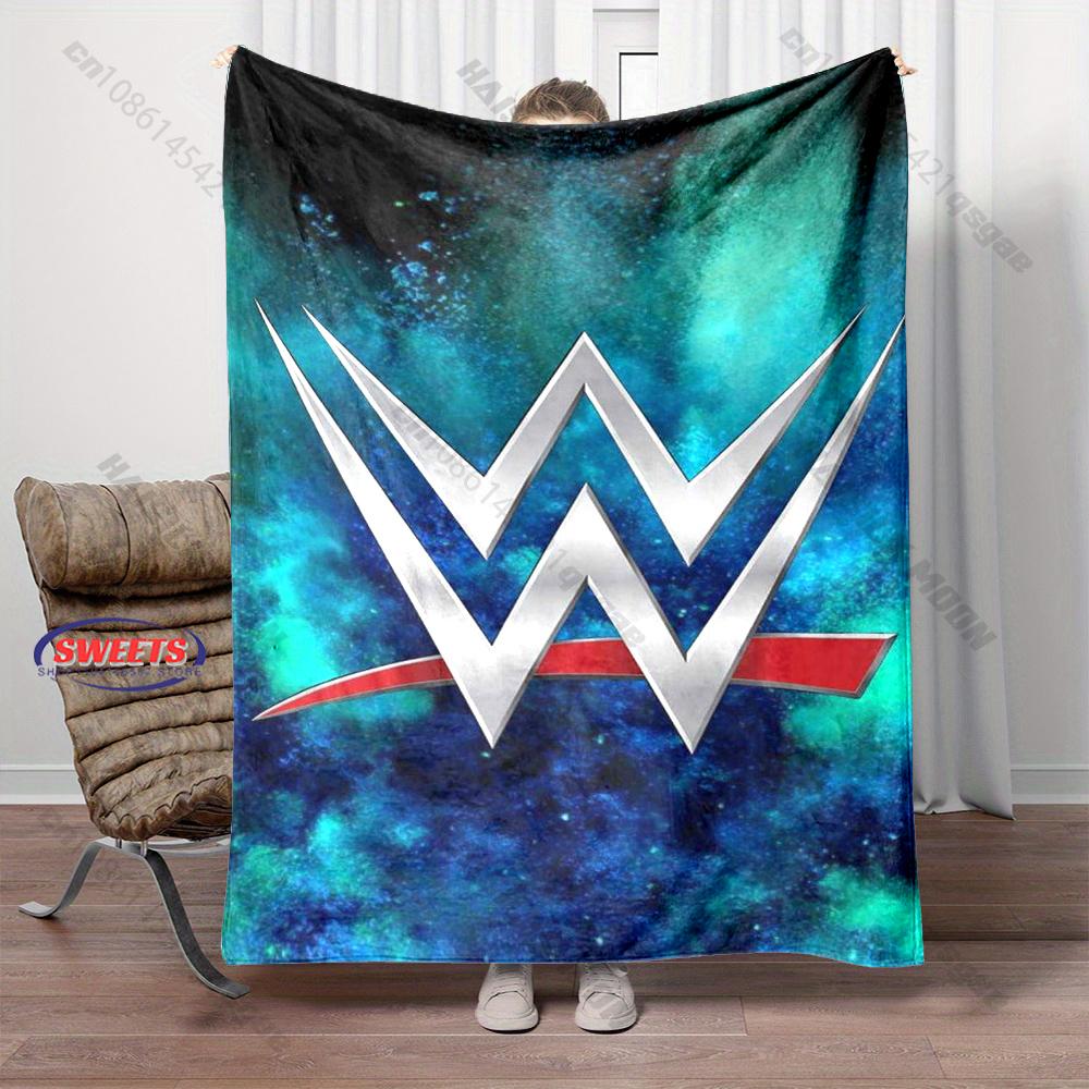 Фланелевое одеяло с принтом W-WWE, разных размеров, для сына, мужа, папы, супермягкое, пушистое, для спальни, дивана, офиса, отличные подарки
