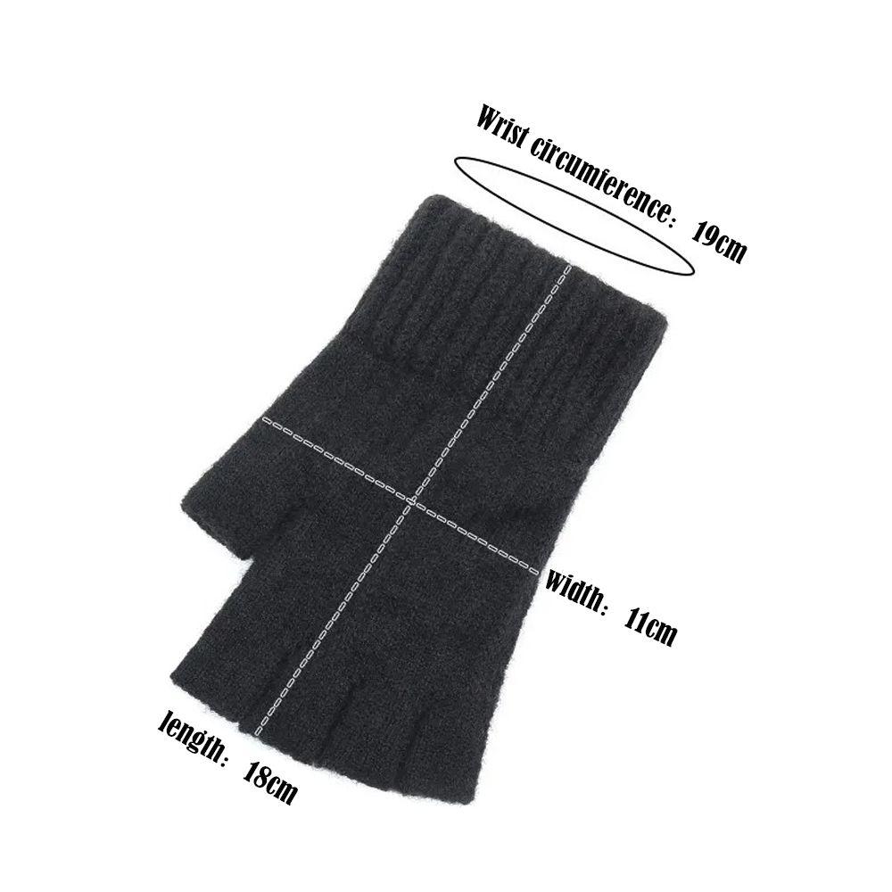 Thick Fingerless Glove Solid Color Mittens High Quality Half Finger Gloves Winter Outdoor