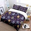 Cute Cats, Bones, and Paw Prints Bedding Duvet Cover Set  (1*Duvet Cover 2*Pillowcases, without duvet insert)