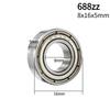 10-100Pcs Ball Bearings 608zz 623zz 625zz 626zz 685zz 688zz 607zz Deep Groove Carbon Steel for Skateboard Roller Skate Bearings
