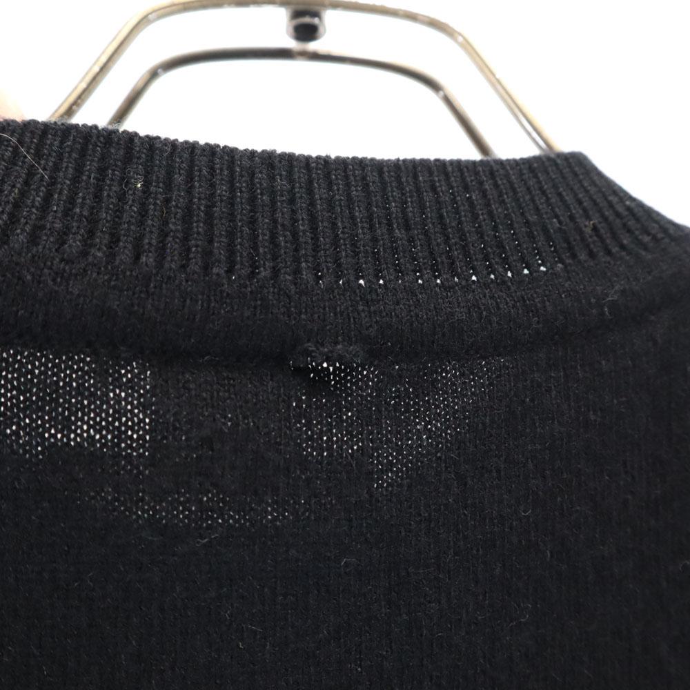 Hermes Кашемир 100% Свитер с коротким рукавом 34/S черный ПАРИЖ Вязаный Женский Б/у