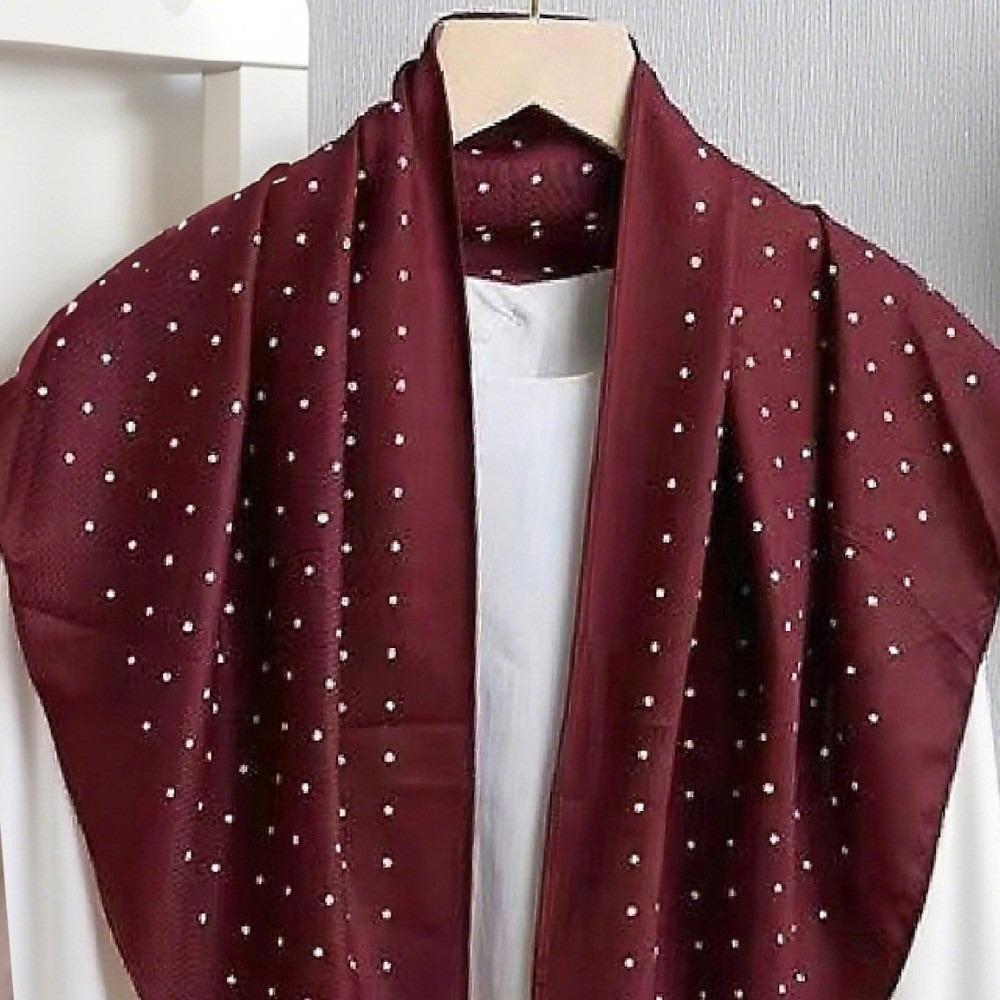 Polyester Polka Dot Head Scarf Elegent Waist Tying Scarf Luxury Bandana Travel Matching
