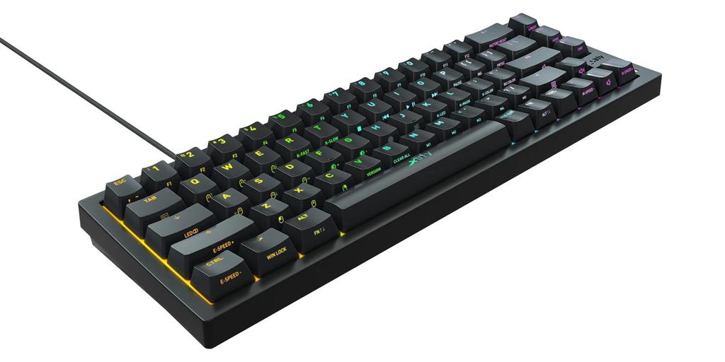 Xtrfy K5 Compact RGB Mechanical Gaming Keyboard US Layout 67 Keys Hot Swap Strip Super Scan Lubricated PCB Mount Distributor Guaranteed 701322 65%