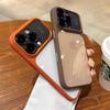 Luxury Frosted Frame Armor Transparent Phone Case For iPhone 17 16 15 14 Pro Max Matte Metal Lens Protection Acrylic Back Cover