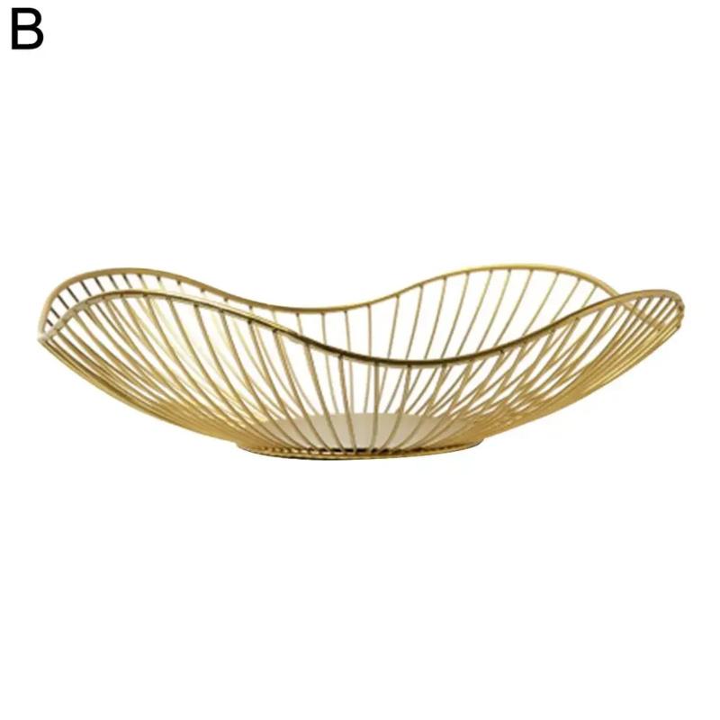 1 piece of steel fruit basket, creative drainage display of fruit container, storage of vegetable supplies in home kitchen
