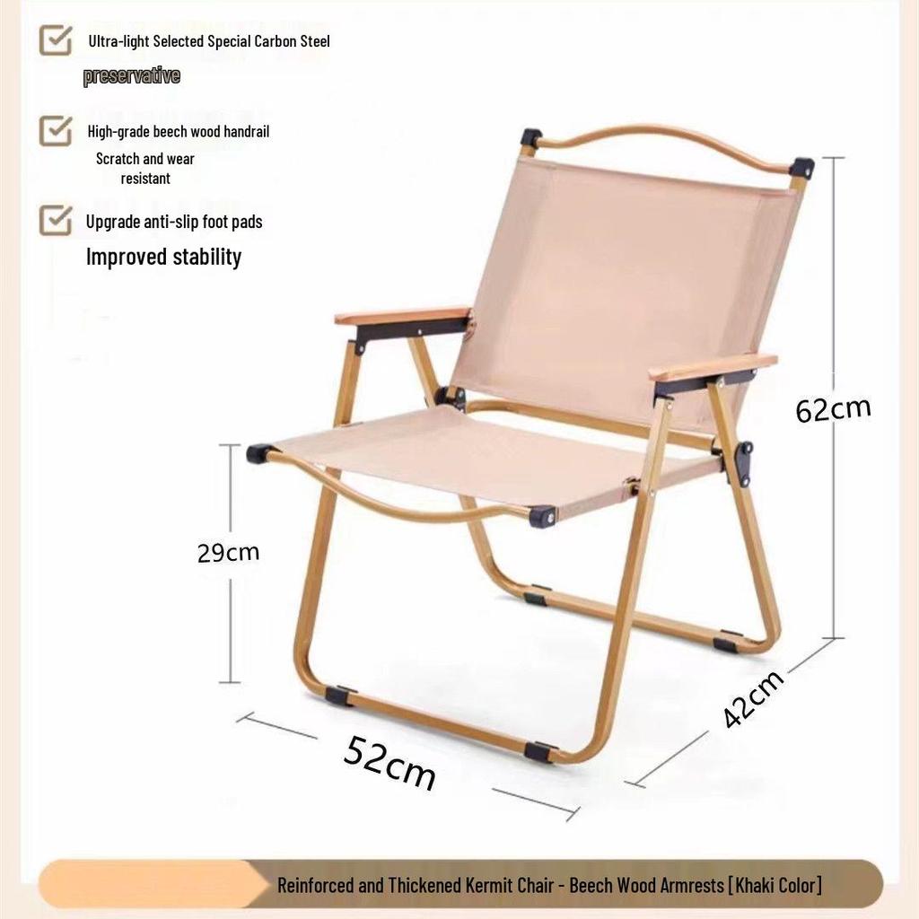 Portable Folding Outdoor Chair with Detachable Backrest for Camping, Fishing, Beach & Leisure