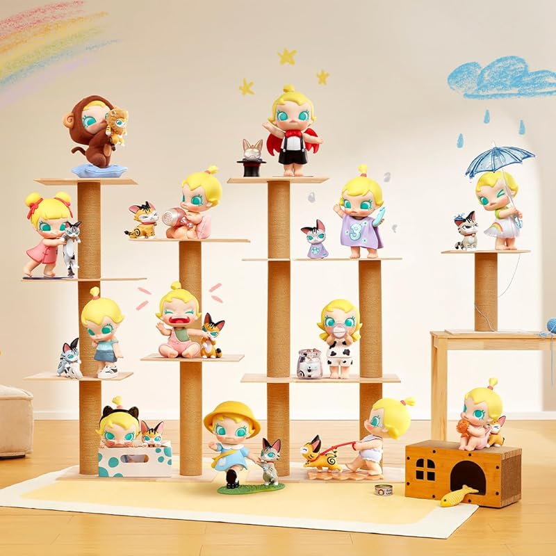 POP MART Baby Molly & Baby Tabby Series [1 Piece] Pop Mart Gachapon Blind Box Figure Plastic Model Premium Toy PVC Soft Vinyl Original Character