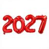 2027 Шарик-цифра из алюминиевой фольги Соединенный Новогоднее украшение, Стиль с короной/Базовый для Рождественской вечеринки Фотофон