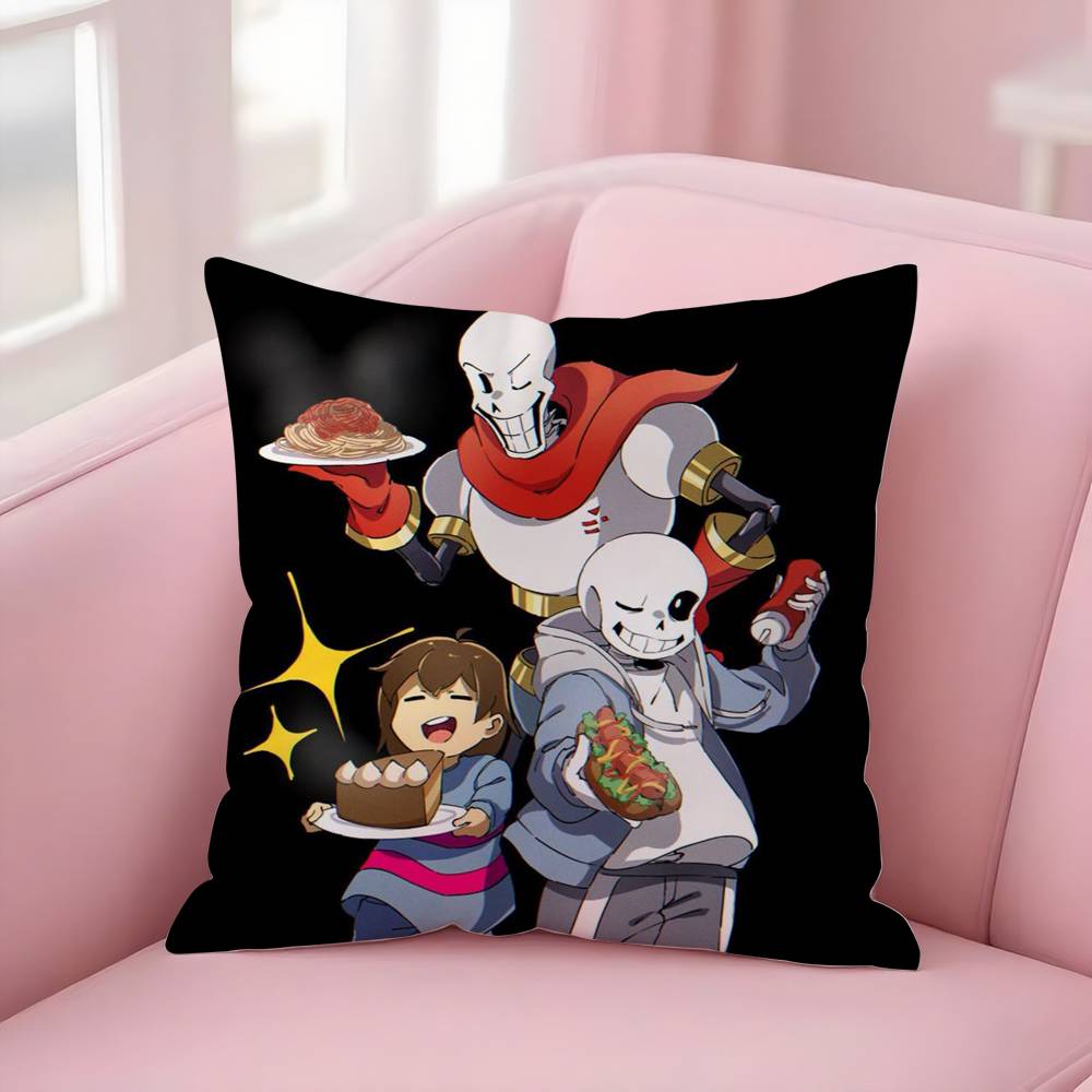 Игровой чехол для подушки U-Undertale Диван Короткий плюш Двусторонний HD-печать Комната Домашний офис Подарок Чехол для подушки