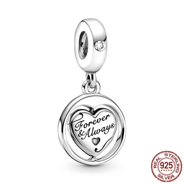 Silver 925 Puzzle Piece Hearts Splittable Friendship Dangle Charm Bead Fit Sweet Fasion Bracelet Necklace Jewelry Gift