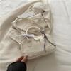 Bow Boston Handbag Lace Ribbon Small Square Bag Pea Bag Crossbody Bowling Bag  Party