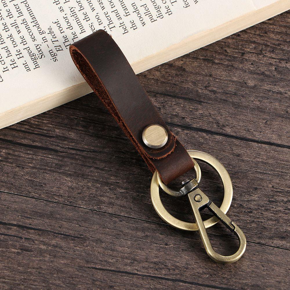 Unique Fashion Gift For Him Accessories Car Key Ring Leather Keychain Bag Pendant