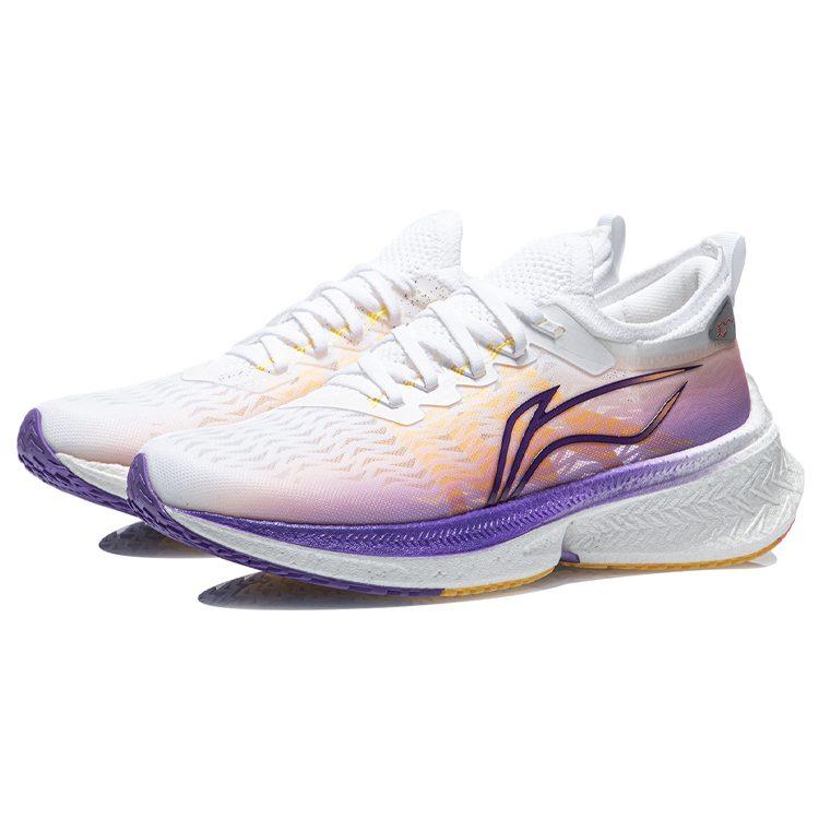 Li Ning Feidian Discovery Dopamine Dressing Низкие Беговые Кроссовки Женские Бело-Фиолетовые ARMR006-3