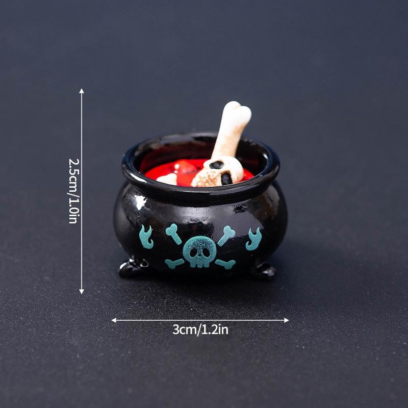 Хэллоуин Череп Орнамент Мумия Призрак Страшный Настольный Декор Хэллоуин Полимерные Миниатюры День Мертвых Детский Подарок Микро Ландшафт