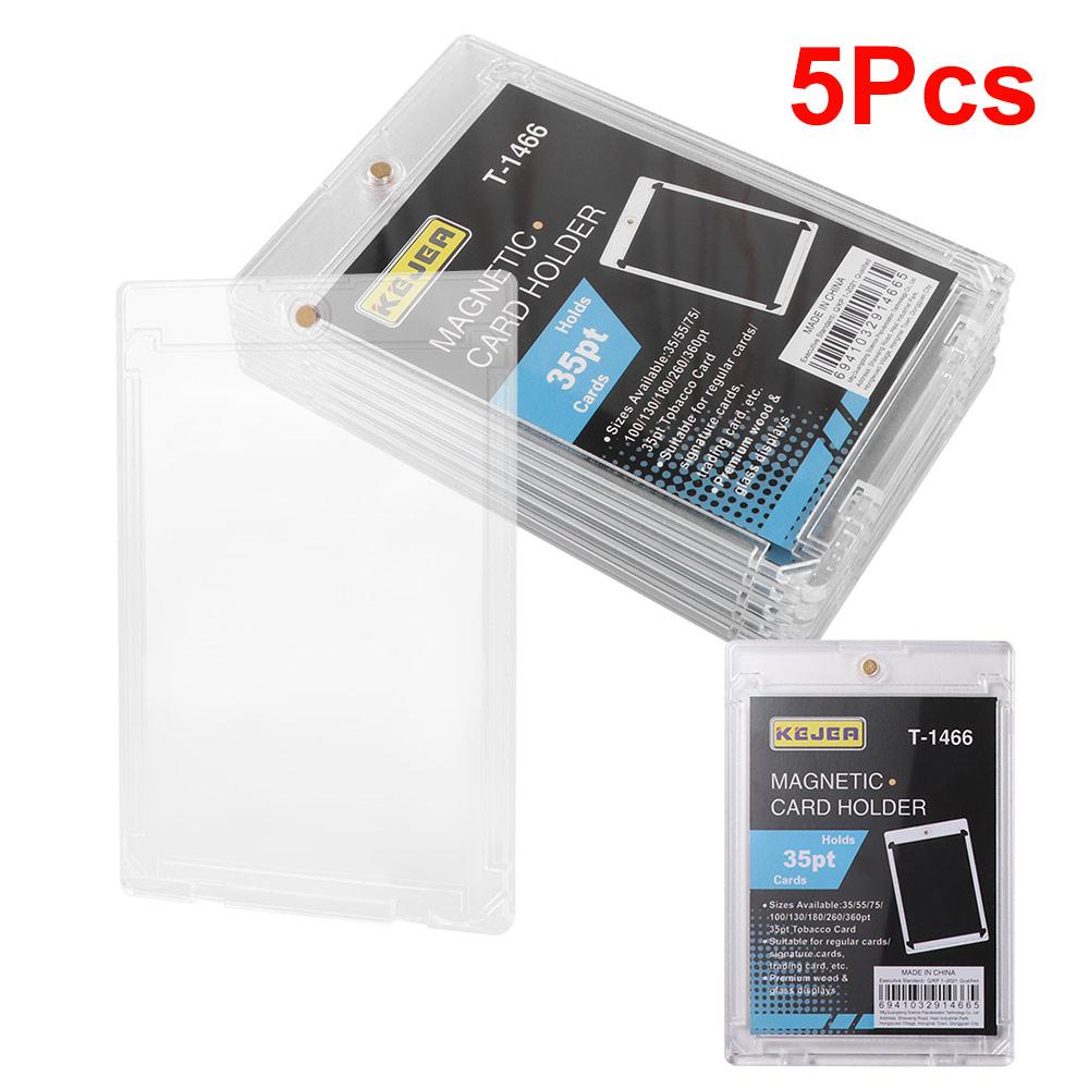 5Pcs 35PT Thickness Card Holder Case Hard Plastic Material Game Card Storage Box Players Collection