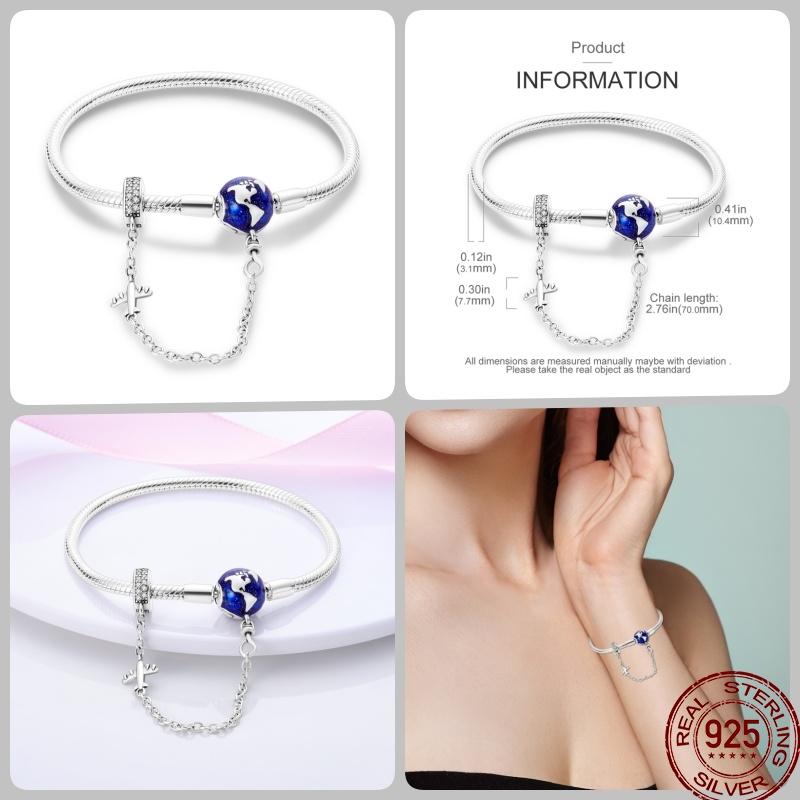 925 Silver 17-20CM Heart Pave Zirconia Original Bracelets Infinity Bracelet Fit DIY Charms Bead Birthday Jewelry Gifts Hot Sale