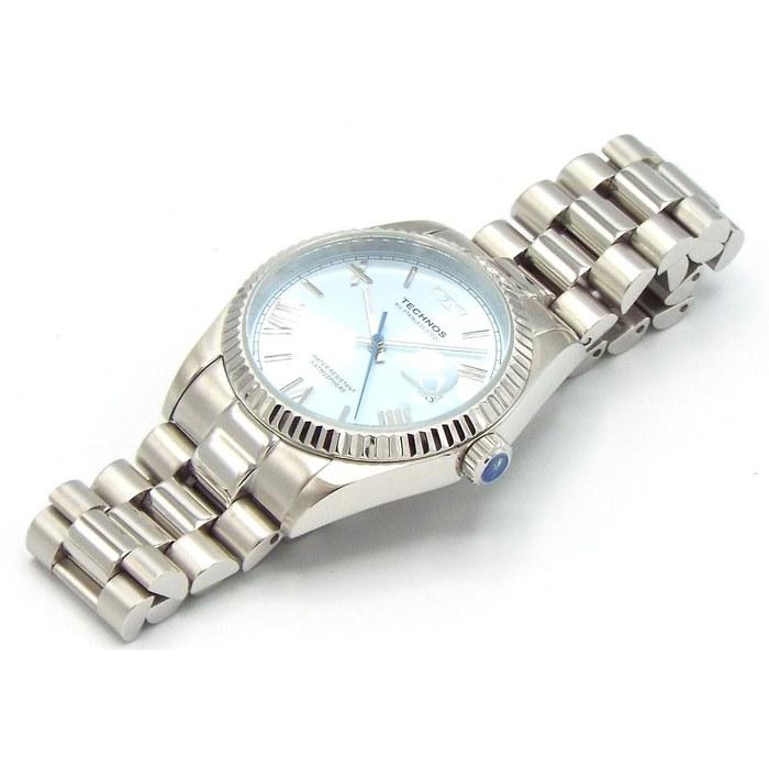 TECHNOS Men's Watch Stainless Steel Light Blue TASM921ASI Black