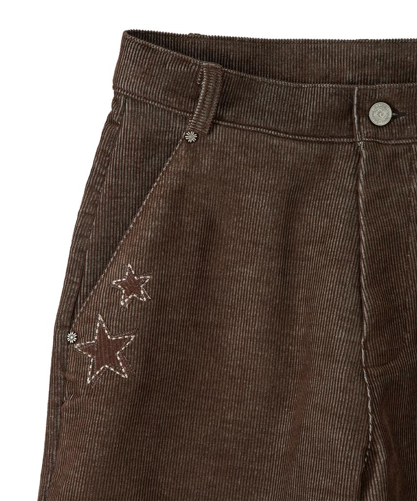 Вельветовые брюки с аппликацией Dandel Dd Star (коричневый)
