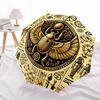 1pc Egyptian Symbols Automatic Open/close, Heavy-Duty Iron Frame & 8-Rib structure, Compact Folding Umbrella for Women/Men, All-Season Travel 9