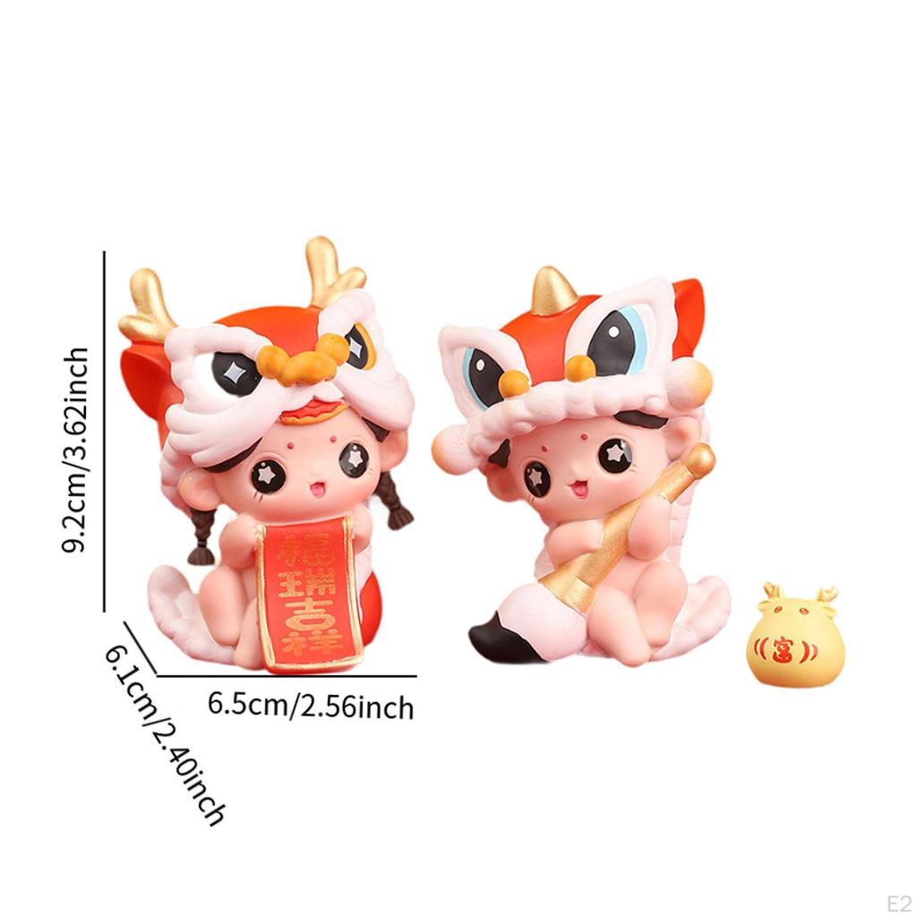 Chinese Year Doll Figurine Car Dashboard Sculpture Centerpiece Decoration Gift Spring