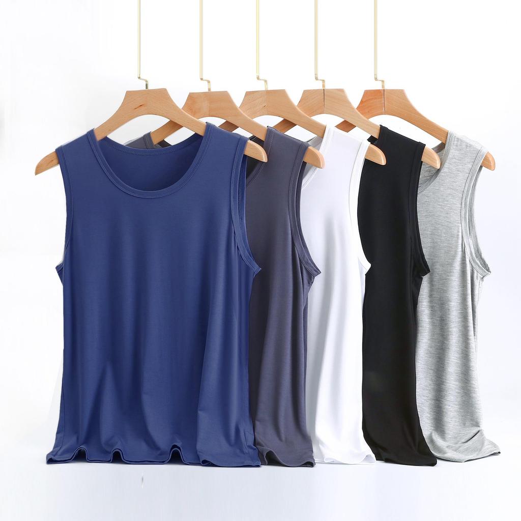 Men's Plus Size Slim Fit Modal Tank Top - Sleeveless Summer Sports Base Layer Undershirt 2023