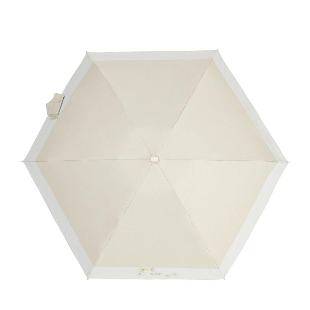 PAUL JOE ACCESSOIRES складной светильник от солнца и дождя с подогревом и УФ-излучением, компактный, хризантема 12135 двухцветный бежевый и (Пол и Джо) зонтик, зонт, экранирование,