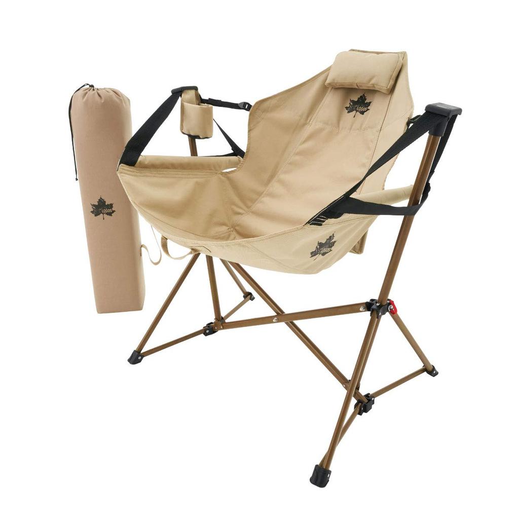 LOGOS Tradcanvas качающееся кресло-гамак 73173159 бежевый (Прибл.) Ширина 90 x Глубина 68 x Высота 117 см (Высота в сидении 43см)