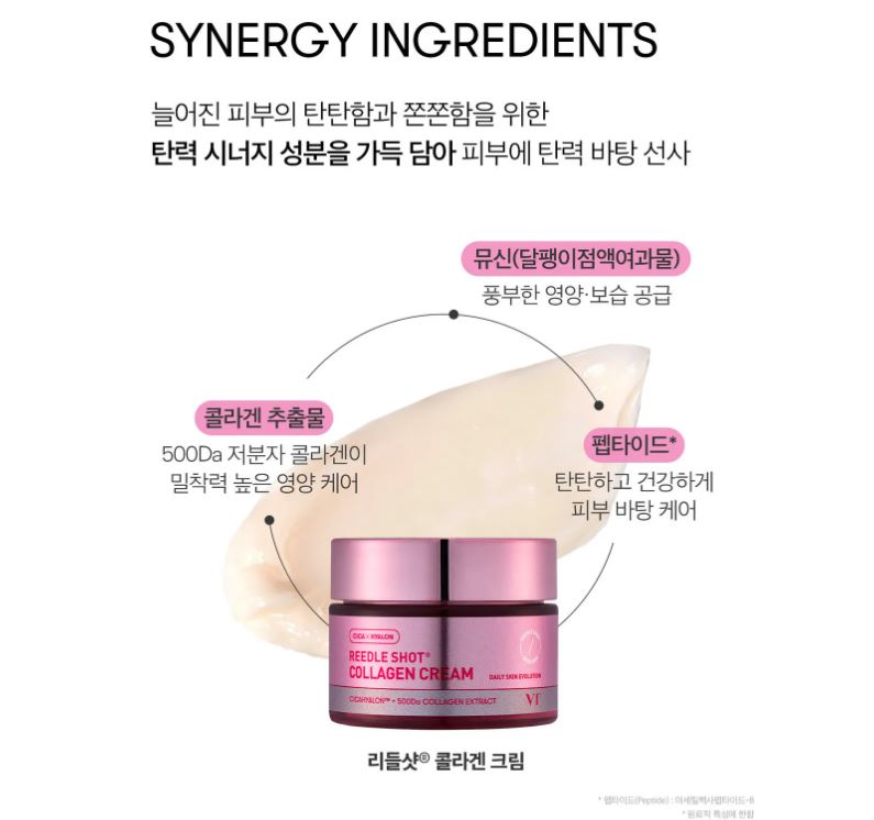 VT COSMETICS Riddle Shot Collagen Cream 50 мл — Увлажняющий и укрепляющий коллагеновый крем для лица