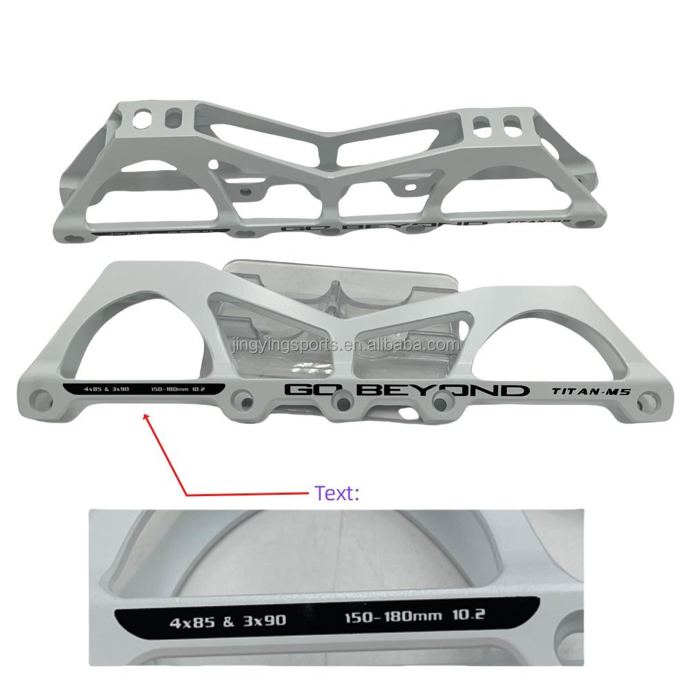 Jingying Speed Inline Skates Slalom Pattern Aluminum Alloy Integrated Frame Large Three-wheeled Five-hole Dual-purpose Bracket