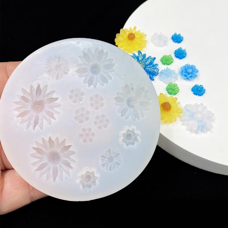 Форма для эпоксидной смолы, форма для брелока, силиконовая форма "Ромашка" для эпоксидной смолы, для подвески, брелока, ожерелья, серег, изготовления украшений