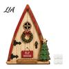 Christmas Tree Decorations Fairy Door Wall Decoration, Solid Wood with Adhesive Backing Design, Miniature Tiny for Trunks And Frames Decor Indoor