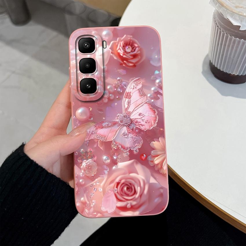 Для Infinix Hot 60 50 Pro Plus 40Pro 30 Play 70 60i 50i 40i 30i Чехол для телефона Сладкий Кролик Торт Новое Улучшение Мягкий Гладкий Силикон Легкий Прочный Корпус