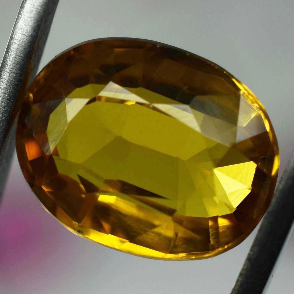 7.60 Ct Natural Yellow SAPPHIRE Oval Cut Loose Gemstones Free shipping