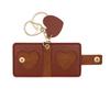 Family Photo Keychain Mini Album Faux Leather Personalized Picture Holder Retro Style Card Holder Key Ring