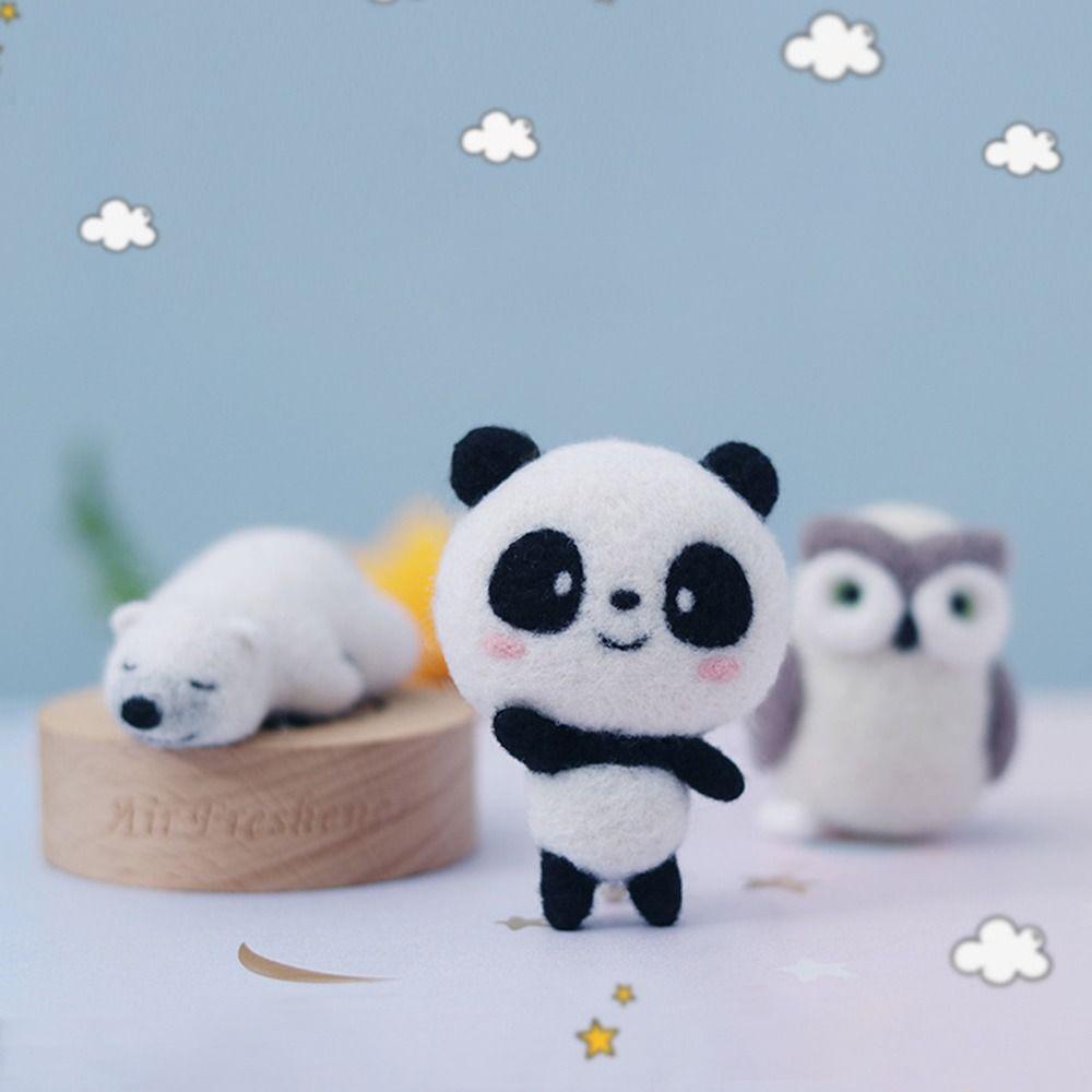 Handmade Material Kit Felting Starter Kit Animal DIY Wool Felt Materials Set Needle Felting Kit