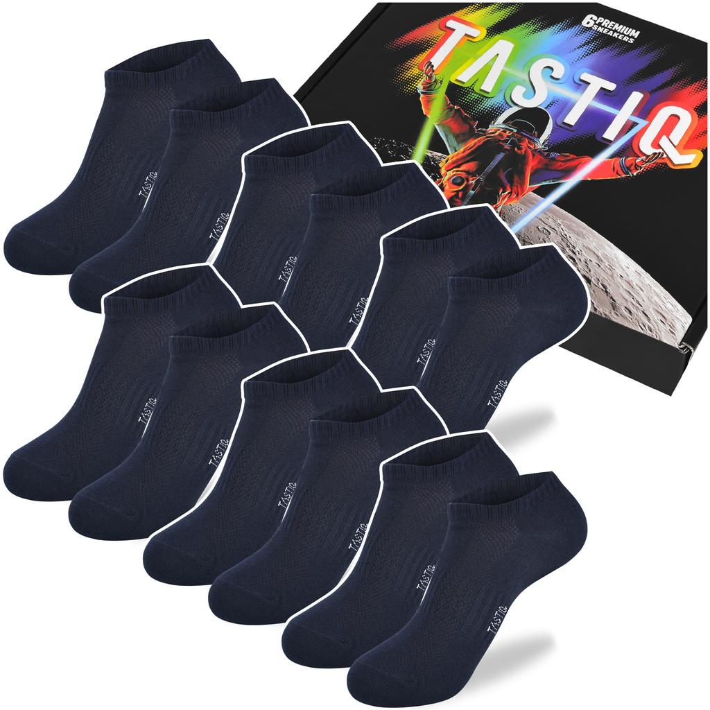 TASTIQ PREMIUM Men's Sneaker Socks Cotton 6 Pairs