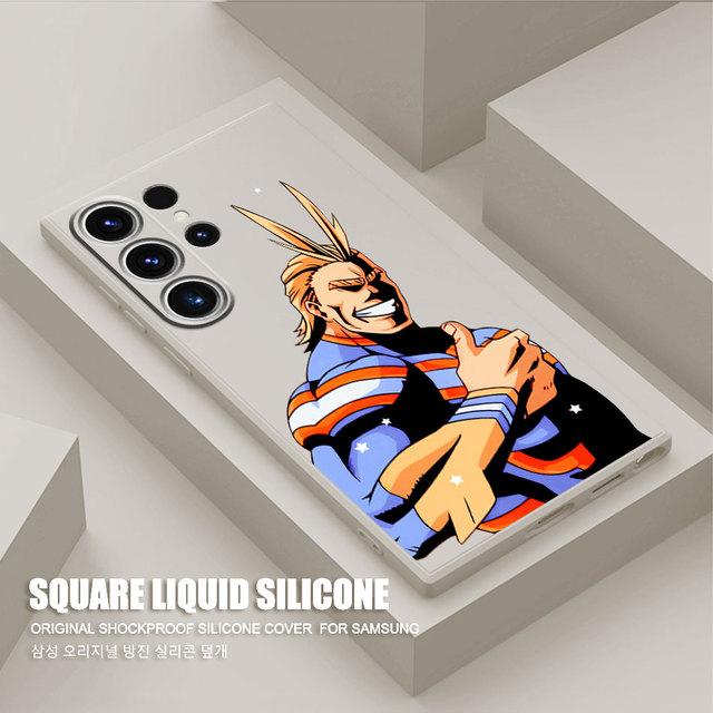 Милый чехол для телефона My Hero Academy Izuku Deku для Samsung Galaxy Note 20 Ultra S21 S22 Note 10 Plus 8 9 S20, квадратный жидкий чехол
