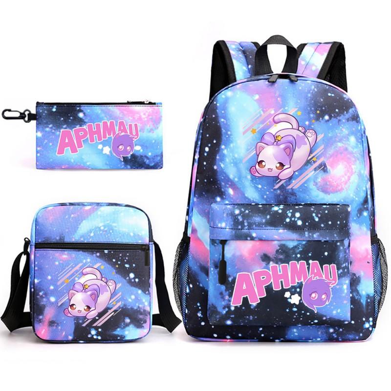 Школьный рюкзак Aphmau в стиле аниме с пеналом и сумкой через плечо для подростков, ткань Оксфорд, объем 20-35 л