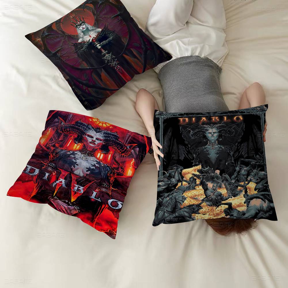 RPG Игра D-Diablo 4 Персонализированные изображение текст домашние декоративные подушки Бытовые подарки 45x45см