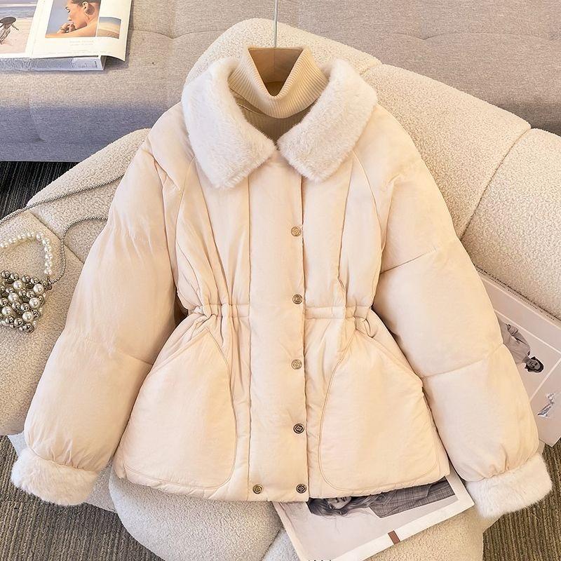 New Winter Down-padded Jacket for Women, Short, Korean Style, Waist-cinching Cotton-padded Jacket, Thickened Jacket for Small People
