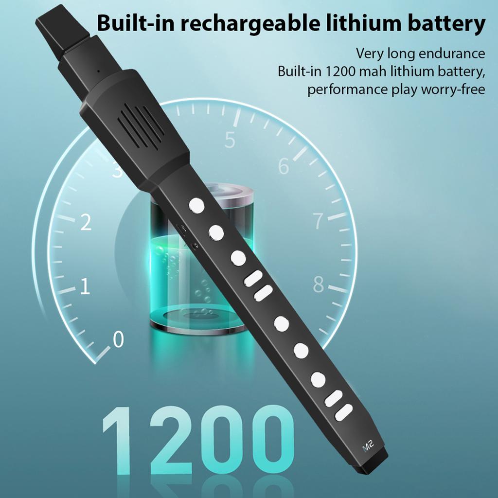 Цифровой духовой инструмент Портативный Автоматическая вибрация Мини Электронный духовой инструмент Набор со съемным мундштуком Тип