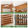 Бамбуковая обувница Простая обувница для прихожей Многоярусное хранение Большая вместимость Полка для обуви для экономии места Домашняя организация