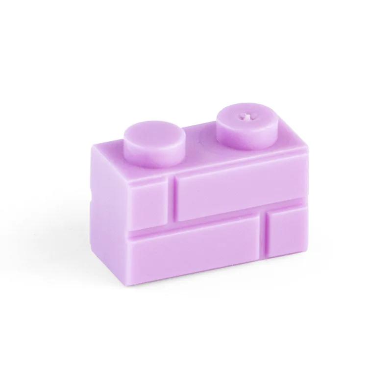 Non-Toxic 1X2Dots Moc The Wall Brick 60Pcs Mix Color Diy Classic Education Toy Parts Small Building Blocks Compatible With Lego Bricks