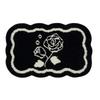 Ins Style Black White Bathroom Absorbent Rug Thick Fluffy Non Slip Bath Mat