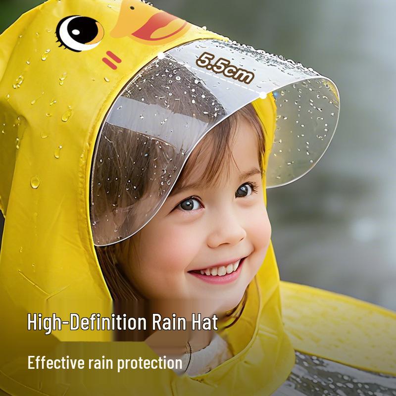 Детский дождевик и водонепроницаемые сапоги с капюшоном-зонтиком Mu Meng Little Yellow Duck - Стиль INS для младенцев и малышей.