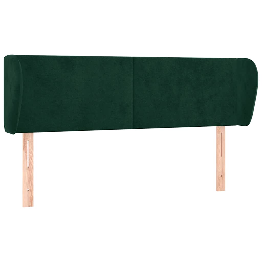 Headboard with Ears Dark Green 147 x 23 x 78 88 cm Velvet