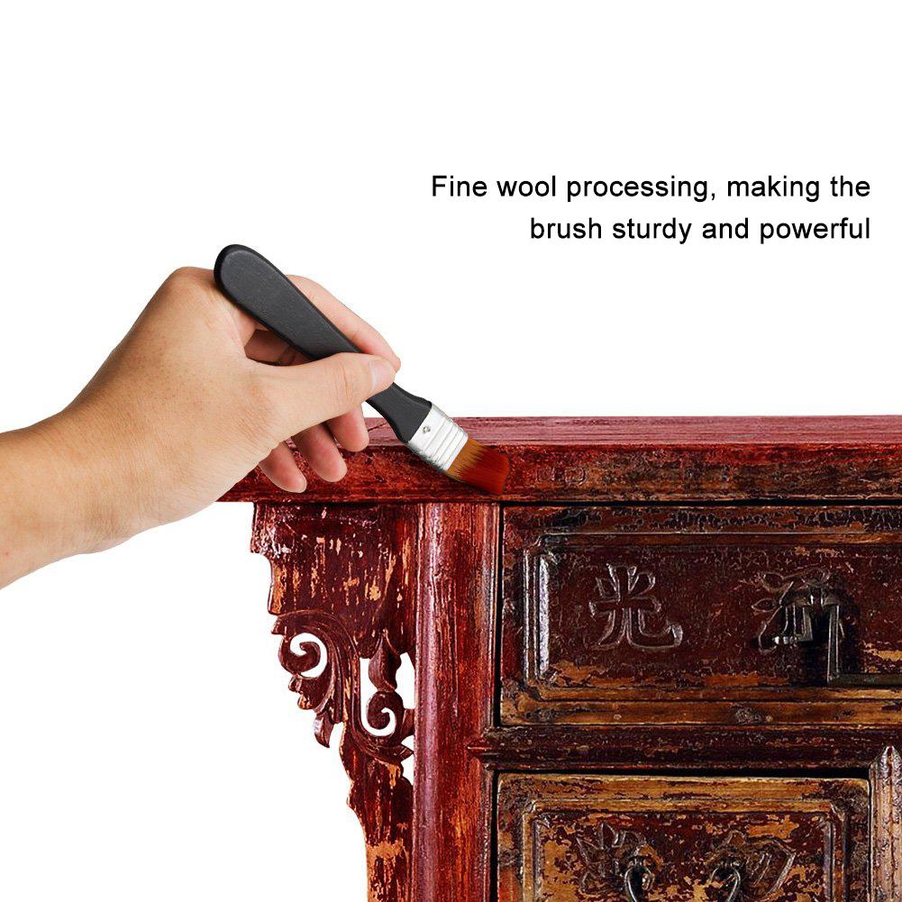 Набор из 7 легких деревянных ручек с плоскими кистями для масляной и акриловой живописи