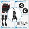 Sepnine 8009T Foldable Aluminum Bike Cargo Trailer Lightweight Utility Wagon for Shopping Camping EU Stock