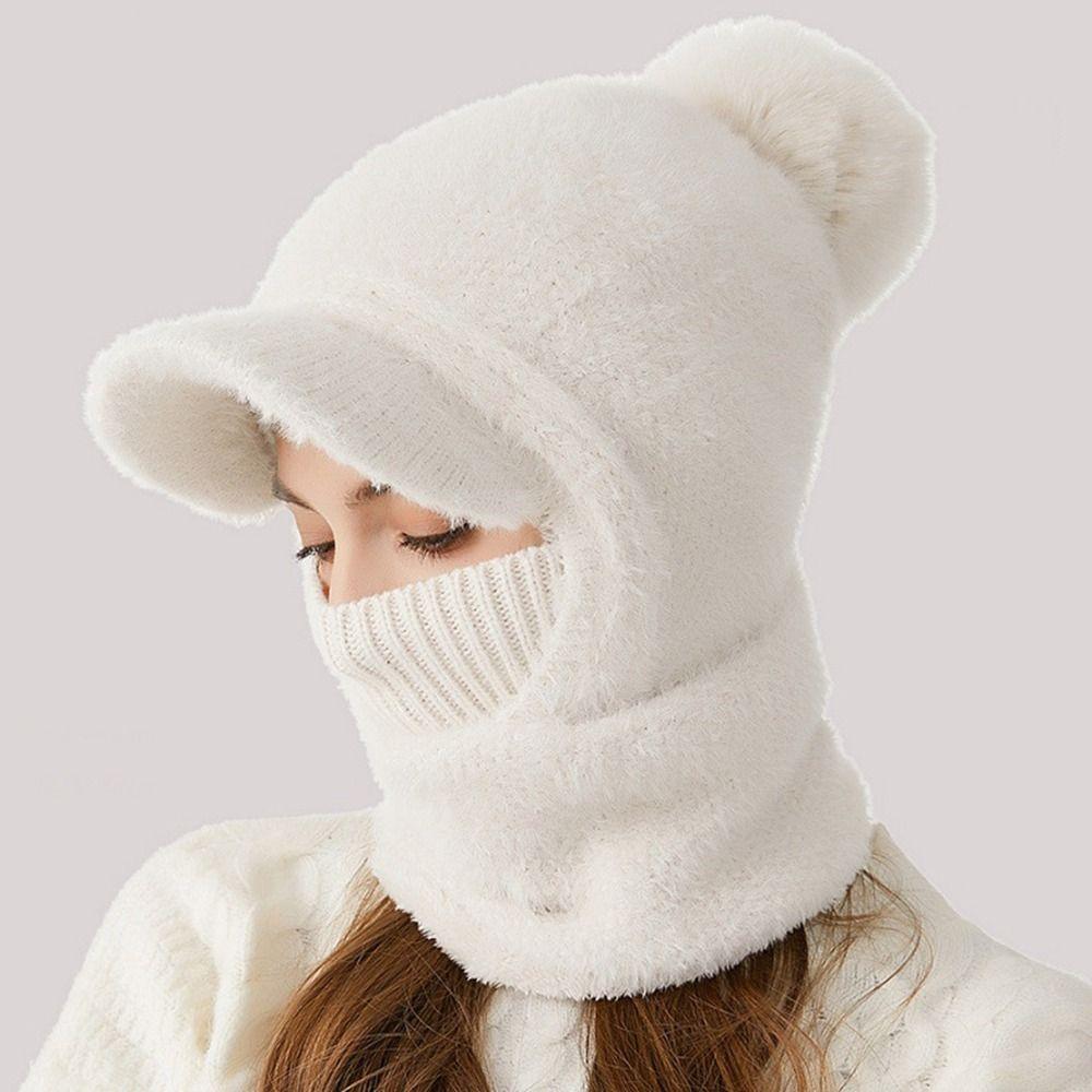 Волокна Шапки Шарф Комплект Защита Ушей Шея Шарф Кепка Новая Защита Ушей Шапка Осень Зима