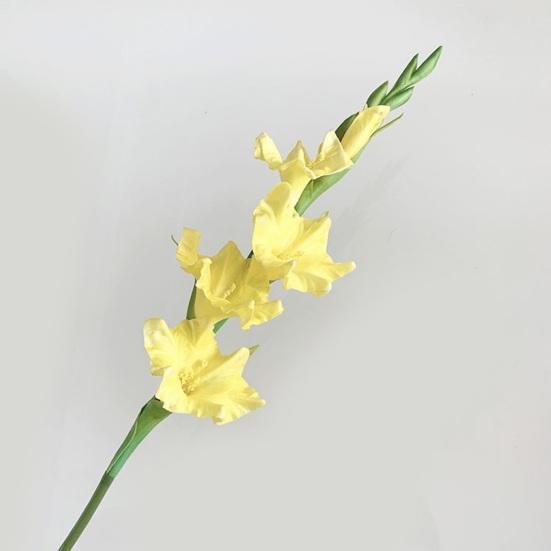 Artificial Gladiolus Flowers 22" Real Touch Flower with Long Stem 4 Full Blooms